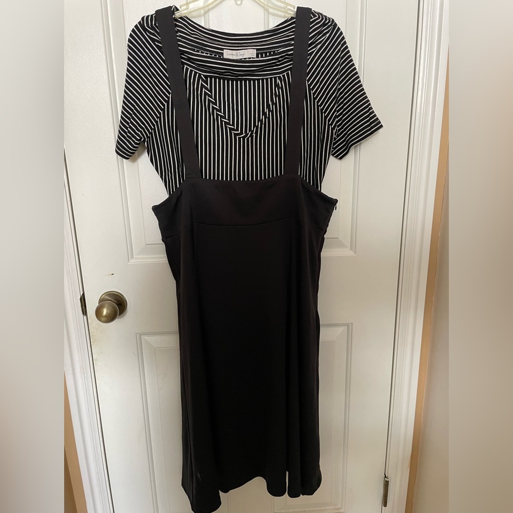 Summer & Sage top with Bills Pogue suspender dress. Buy together or separate.